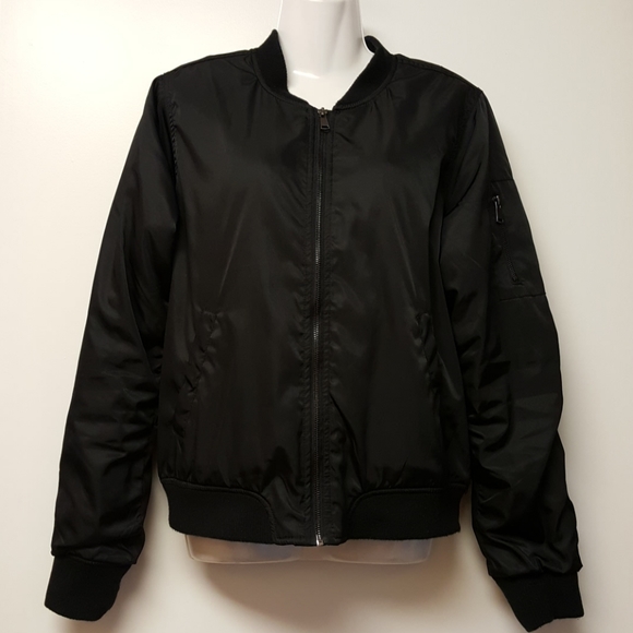 Xhilaration Jackets & Blazers - *Black Bomber Jacket w/Camo Lining*